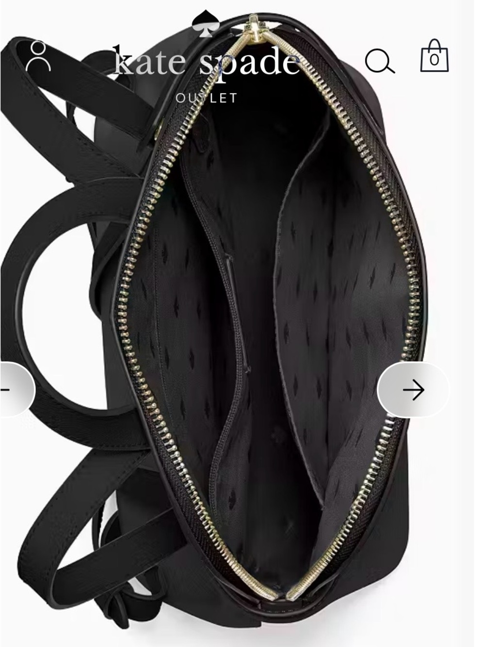kate spade black saffiano leather backpack - Picture 3 of 8
